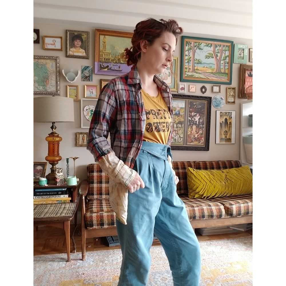 Hand-bleached Flannel Shirt